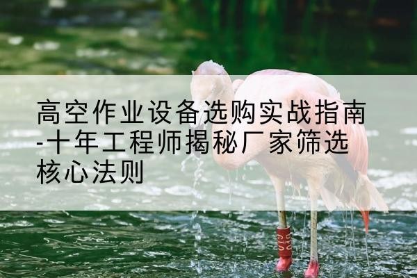 利津剪叉式升降机厂家-高空作业设备选购实战指南-十年工程师揭秘厂家筛选核心法则