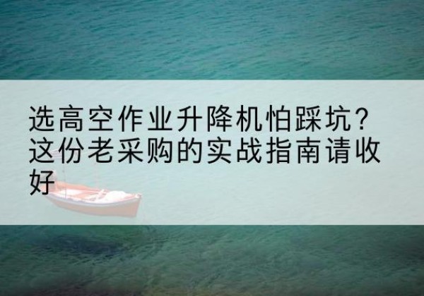 利津高空作业升降机厂家推荐-选高空作业升降机怕踩坑？这份老采购的实战指南请收好